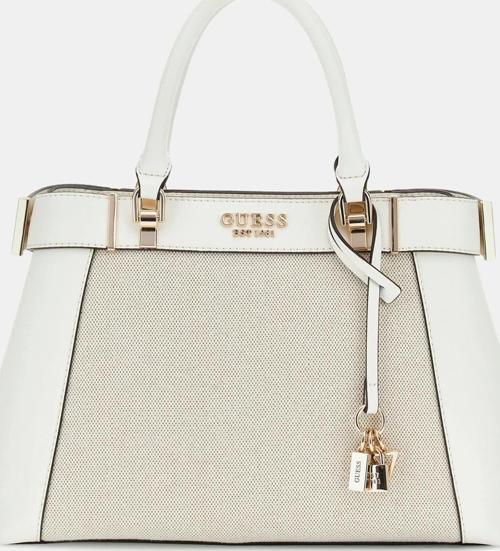 Kadın Beyaz Anadela Üç Bölmeli Satchel Çanta