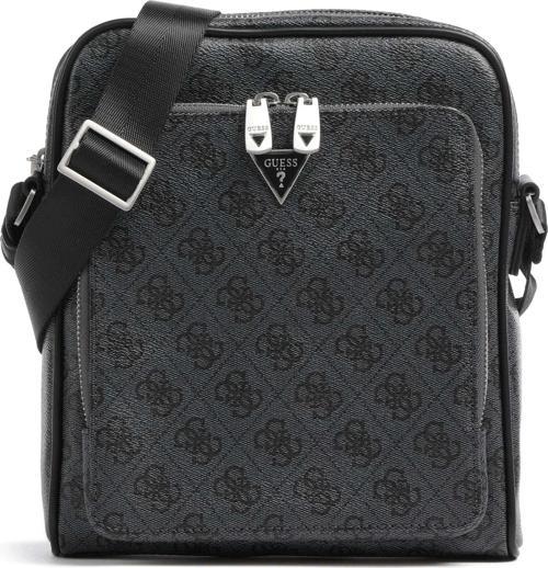Erkek Siyah Milano Üstten Fermuarlı Ön Cepli Crossbody
