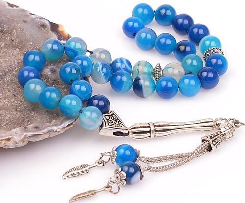 Nazarlı Akik Taşı Tesbih (8 mm)