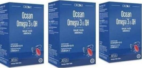 Orzax Omega 3 & Qh Takviye Edici Gida 30 Kapsül X 3
