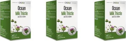 Orzax Ocean Milk Thistle 30 Tablet 3\'lü Paket