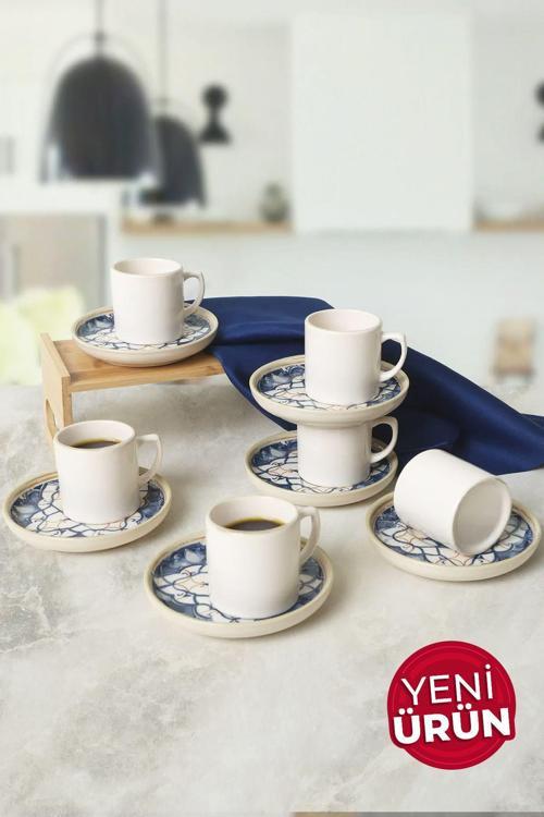 Wave Flow Nordic Kahve Takımı 12 Parça 6 Kişilik 22750-51