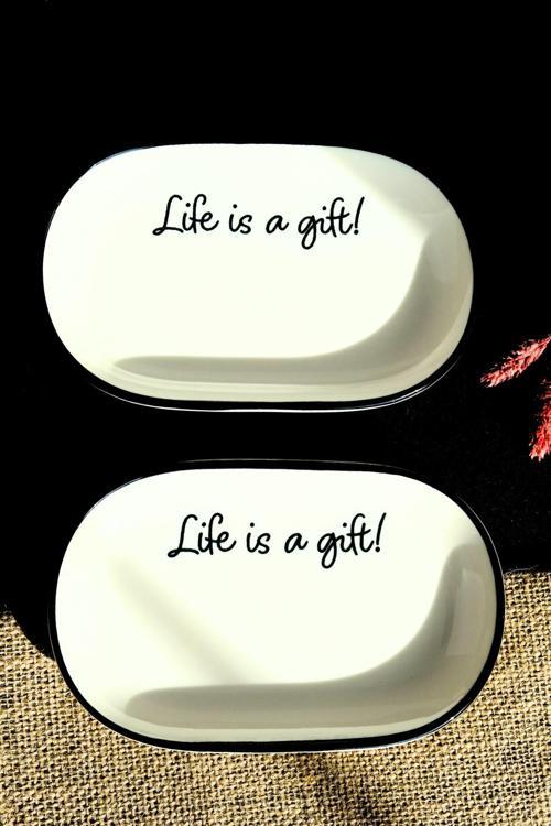 Motto Gift Kayık Tabak 2 li 18x11x2cm