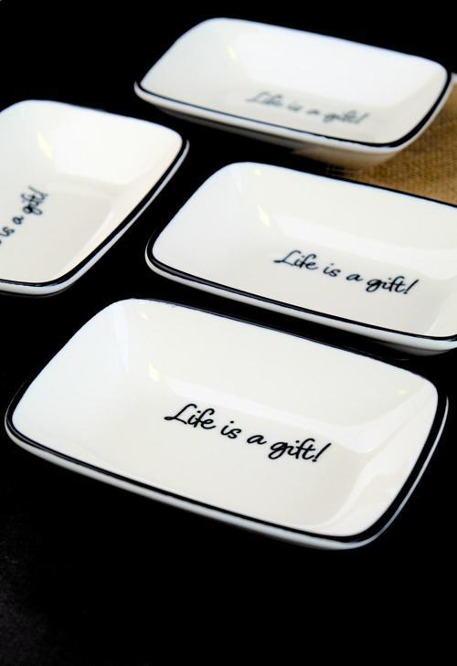 Motto Gift Kayık Tabak 4 lü 17x12x3cm
