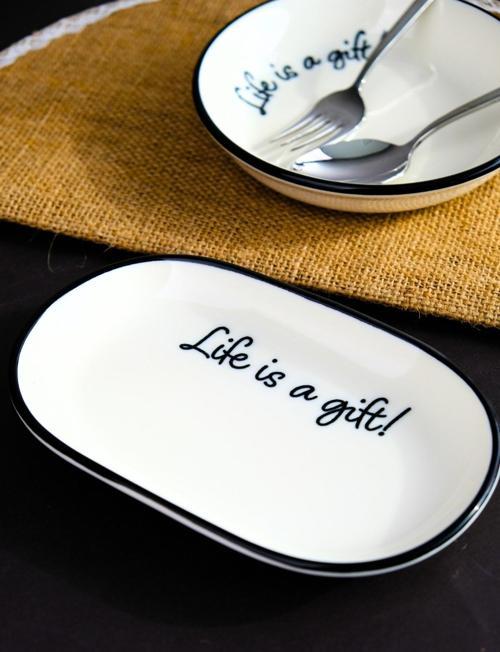 Motto Gift Kayık Tabak Tekli 18x11x2cm