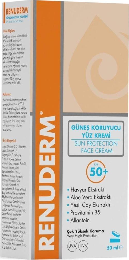 Renuderm Güneş Korumalı Nemlendirici Yüz Kremi SPF 50+