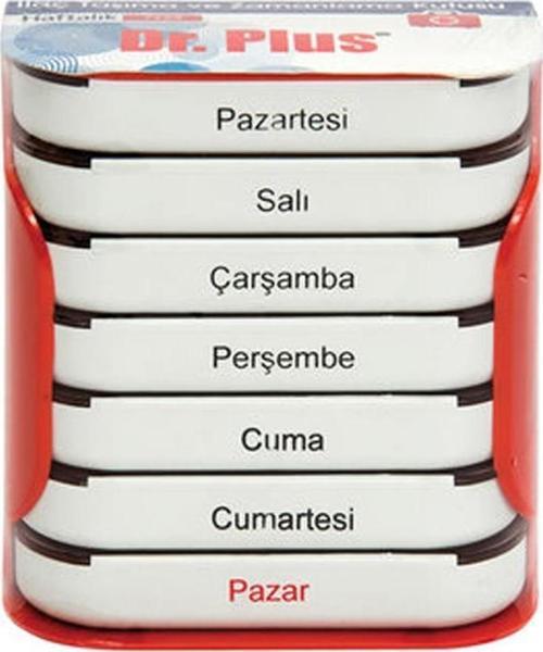 İlaç Taşıma ve Zamanlama Kutusu Haftalık 7X24 KIRMIZI