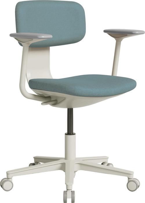 Tesla Comfort Çalışma Koltuğu Mavi - Yeşil Kumaş 61x74-86x60 cm