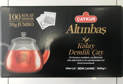 Altınbaş Klasik Siyah Kolay Demlik 30g.100 adet 3KG JUMBO paket