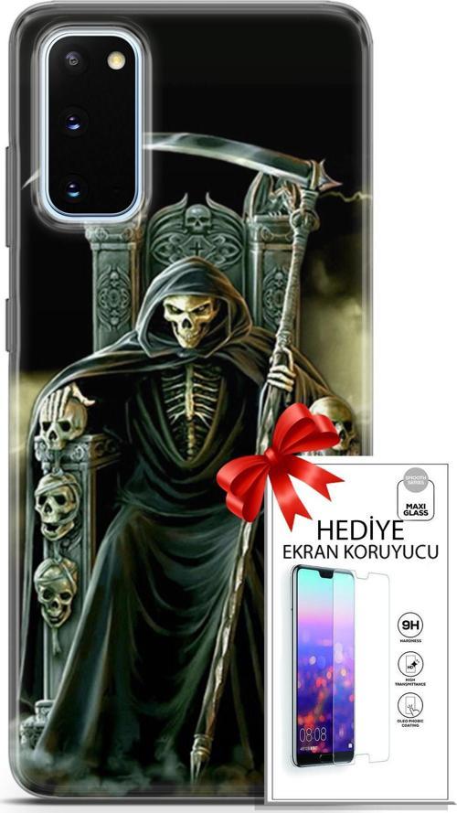 Samsung Galaxy S20 Kılıf Orijinal Seri Cardano 11 İskeletor 4K Baskılı Kılıf + Ekran Koruyucu Full Koruma