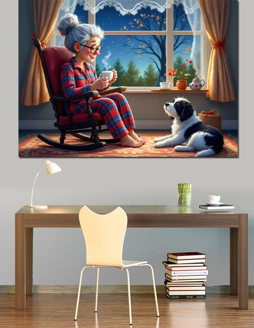 Pencere Kenarı Aile Anı Dekoratif Kanvas - Mdf Ahşap Tablo
