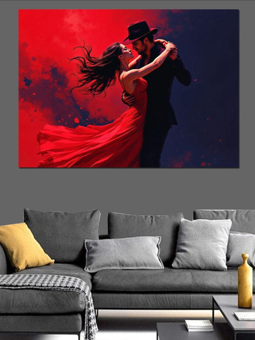 Tutkulu Tango Dansçıları Dekoratif Kanvas - Mdf Ahşap Tablo