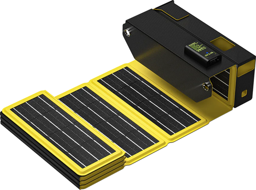 140 Power Bank Uyumlu 20W Katlanabilir Güneş Paneli - Siyah