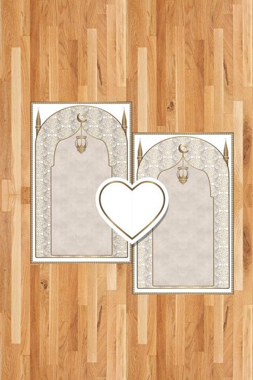 Kalpli Çift Seccade Diz Ağrıtmayan Yumuşak Namazlık Hediyelik Seccade