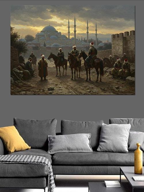 Payitahtta Gün Batımı Dekoratif Kanvas - Mdf Ahşap Tablo