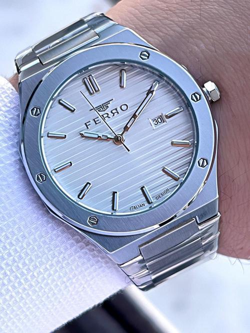 Çelik Kordon Nişan Ve Damat Saati Olarak ITALIAN DESIGN 3 Atm Erkek Kol Saati EFM40147-A2