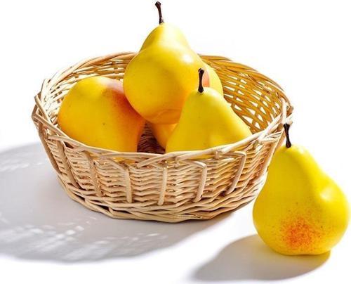 Yapay Meyve Sebze 6lı Paket Sarı ARMUT Doğal Görünüm