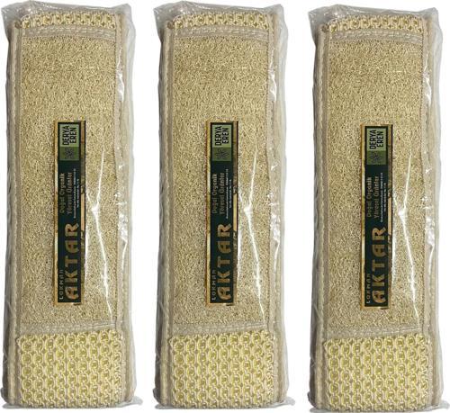 Kabak ve Mısır Lifli Çift Yüzlü Banyo Sırt Kesesi (86*10,5 cm),3 Adet, Derya Eren