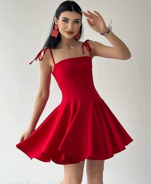 Clara Askılı Mini Elbise