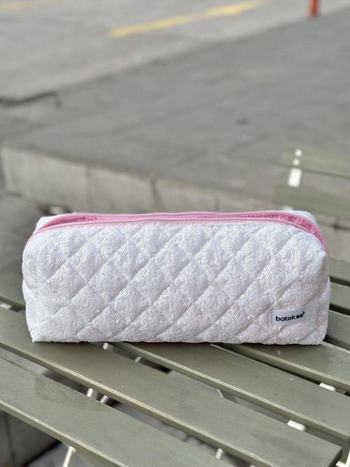 Beyaz Pullu Saç Şekillendiricileri İçin Seyahat Çantası - Xl Boy