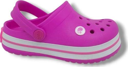 TWG 300 Kız Çocuk Fuşya Beyaz Fuşya Sabo Terlik Sandalet