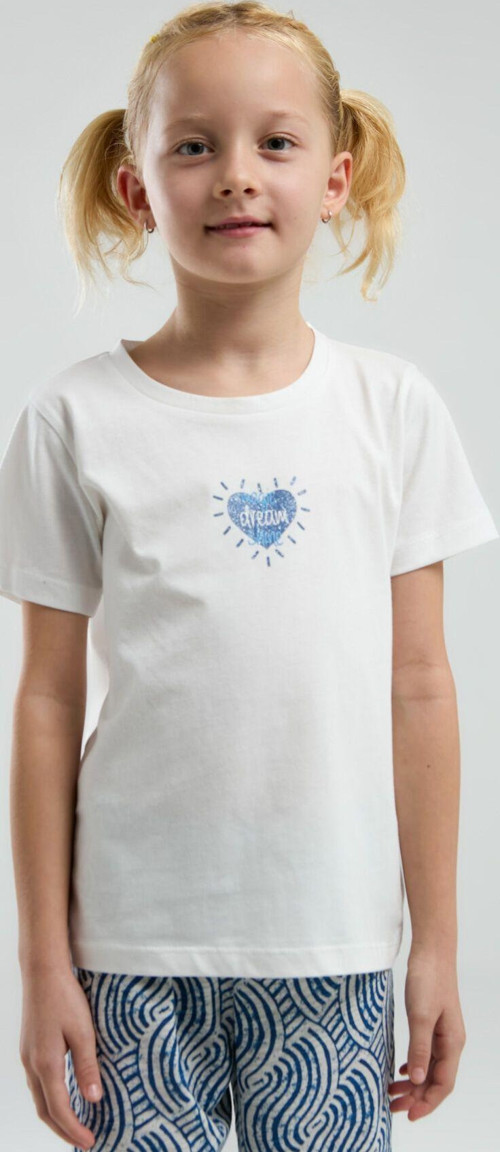 Kız Çocuk Beyaz Kısa Kol Pijama Takım