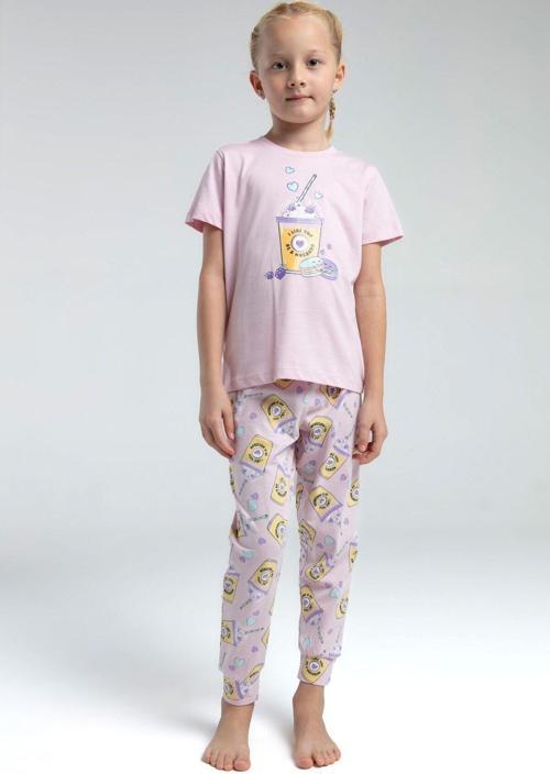 Kız Çocuk Pembe Kısa Kol Pijama Takım