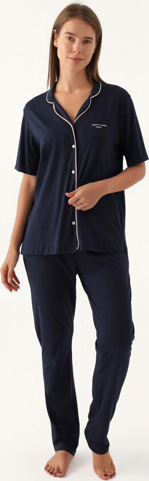 Kadın Lacivert Gömlek Pijama Takım