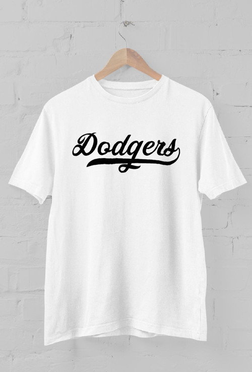 Dodgers Baskılı Bisiklet Yaka Erkek Tişört
