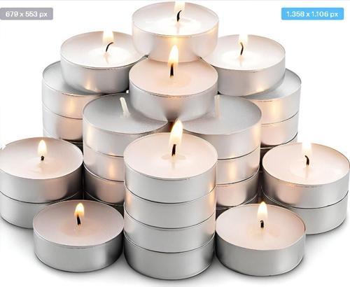 Tealight Mum 10 Lu Beyaz Buhardanlık Ve Şmadanlık Mumu 4 Saat Yanma Süreli Alüminyum Kap