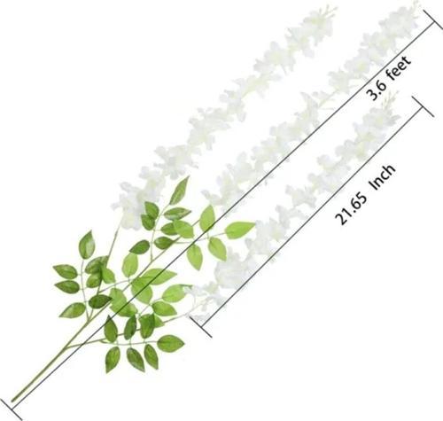 Dekoratif Bitki 3 Dallı Sarkan Akasya Çiçeği 100Cm Beyaz Renk