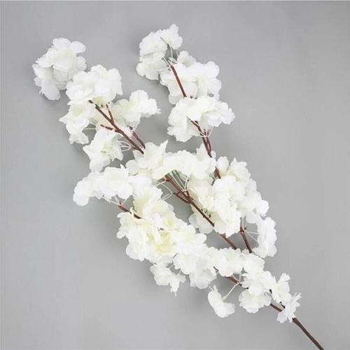 Yapay Çiçek Bahar Dalı Japon Kiraz Çiçeği 90 Cm 3 Dal Beyaz-Ls