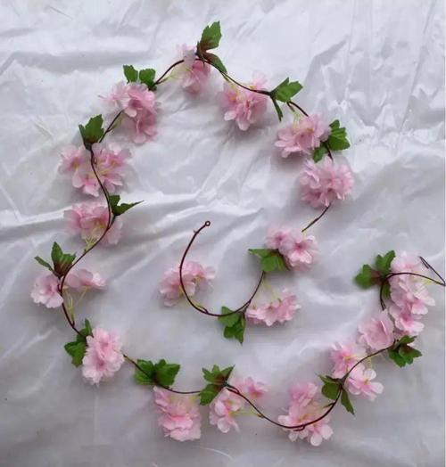 Yapay Çiçek Bahar Dalı Sarmaşık Japon Kiraz Çiçekli 230Cm 18Çiçekli 1.Kalite Dolanabilenmodel