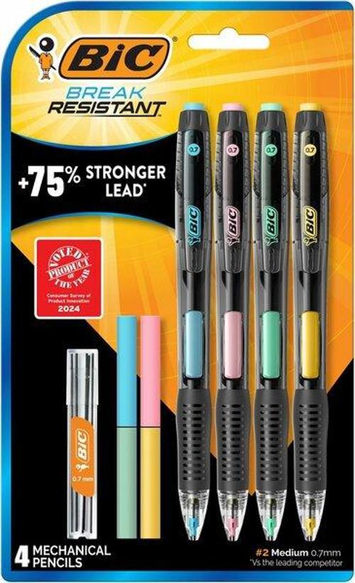 BREAK RESISTANT VERSATİL KALEM 4 KALEM +4 SİLGİ+6'LI MİN