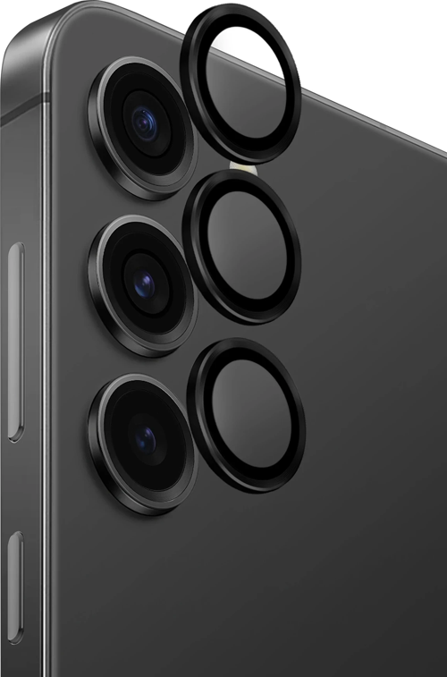 Samsung Galaxy S25 Kamera Lens Koruyucu Alüminyum Çerçeve AluGuard Serisi Oleofobik Yüzey