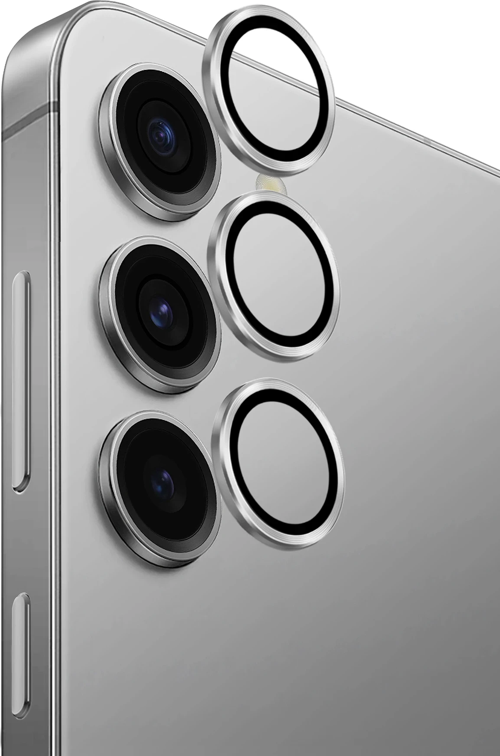 Samsung Galaxy S25 Kamera Lens Koruyucu Alüminyum Çerçeve AluGuard Serisi Oleofobik Yüzey