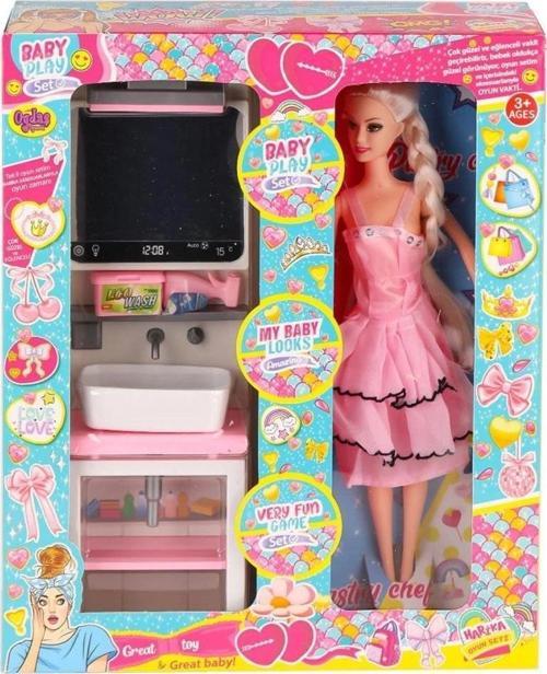 Nessiworld OYD-02390 Bebek ve Aynalı Lavabo Oyun Seti -Oydaş Oyuncak