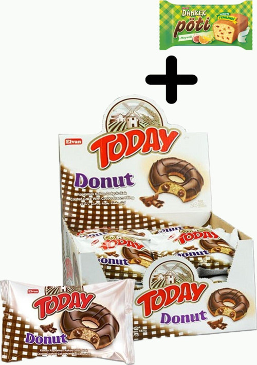 Pöti Kek 1 Adet X 35 Gr +Today Donut Kek Kakaolu 35 Gr. 24 Adet