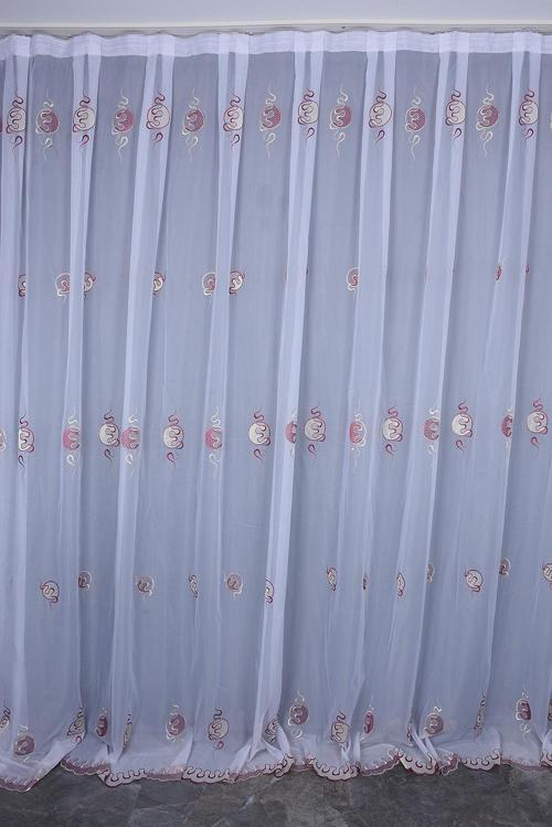 BRODE 1080 MODEL KIRIK BEYAZ RENK TEK KANAT Hazır dikilmiş Pileli Fon Perde 300*260 cm