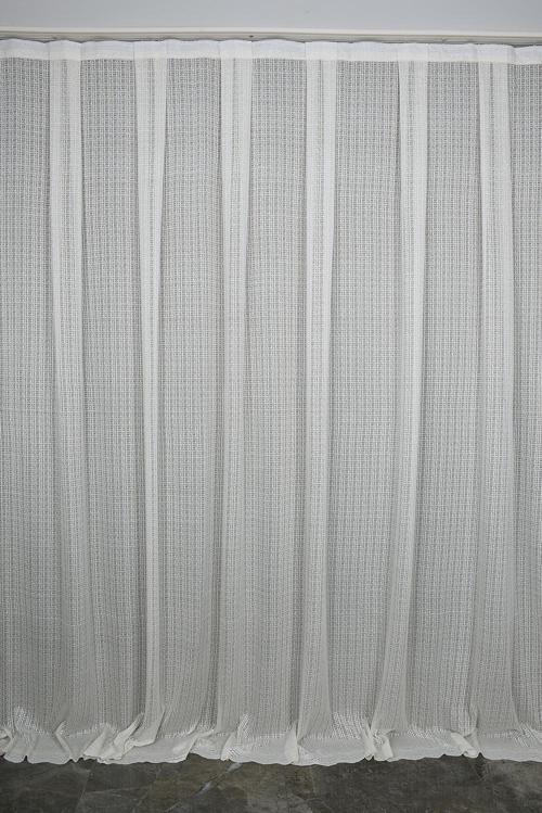 KDK 1920 DESEN KREM RENK TEK KANAT Hazır dikilmiş Pileli Fon Perde 300*260 cm