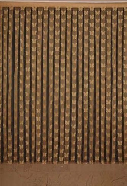 KELEBEK  MODEL GOLD RENK İP PERDE HAZIR DÜĞMELERİ DİKİLMİŞ İP PERDE 300*270 cm