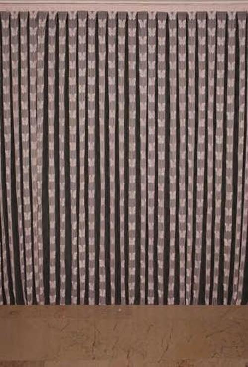 KELEBEK  MODEL PUDRA RENK İP PERDE HAZIR DÜĞMELERİ DİKİLMİŞ İP PERDE 300*270 cm