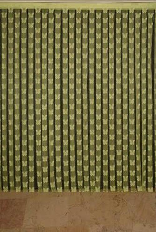 KELEBEK  MODEL YEŞİL RENK İP PERDE HAZIR DÜĞMELERİ DİKİLMİŞ İP PERDE 300*280 cm
