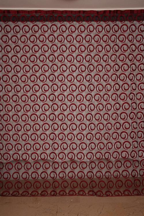 VAKKO ÇİFT RENK BORDO İP PERDE HAZIR DÜĞMELERİ DİKİLMİŞ İP PERDE 300*250 cm