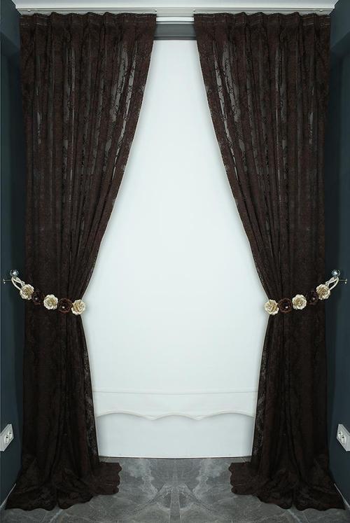 DMAKS MODEL SİYAH RENK TEK KANAT Pileli Fon Perde 75*260 cm