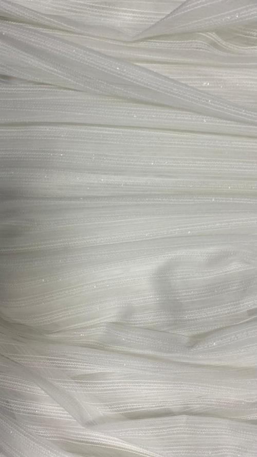 MAKARNA 550 MODEL SİMLİ KIRIK BEYAZ RENK HAZIR DİKİLMİŞ PİLELİ TÜL PERDE 300*260 
