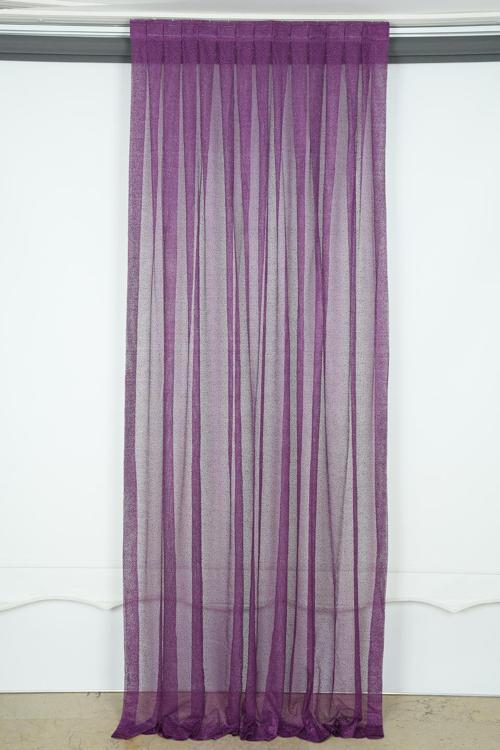DAR ETEK MOR RENK TEK KANAT Hazır dikilmiş Pileli Fon Perde 75*260 cm