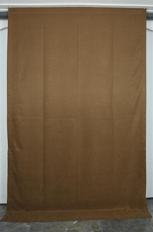 DOKUMA KAHVERENGİ RENK (EKSTRAFOR BÜZGÜLÜ) TEK KANAT FON PERDE 150x260 CM  