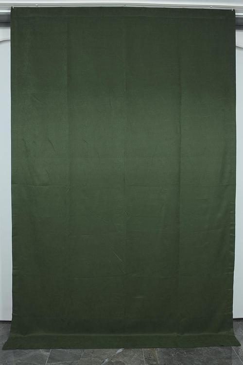 DOKUMA KOYU YEŞİL RENK (EKSTRAFOR BÜZGÜLÜ) TEK KANAT FON PERDE 150x260 CM  