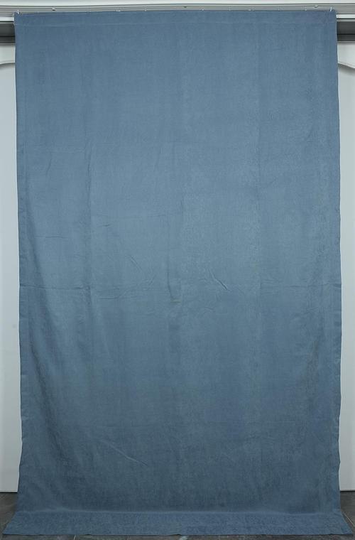 DOKUMA MAVİ RENK (EKSTRAFOR BÜZGÜLÜ) TEK KANAT FON PERDE 150x260 CM  